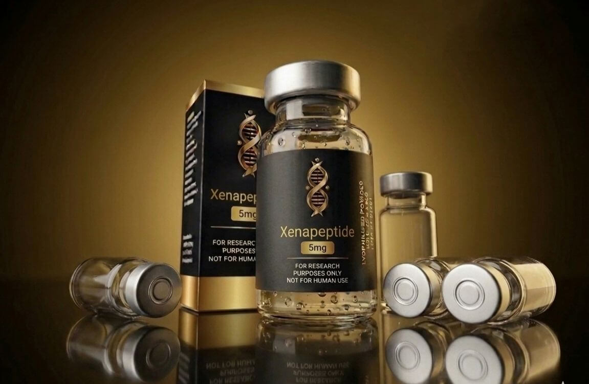 XenaPeptides premium research peptide vial manufactured in Germany